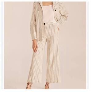 Rebecca Taylor Stripe Wide Leg Jean size 0